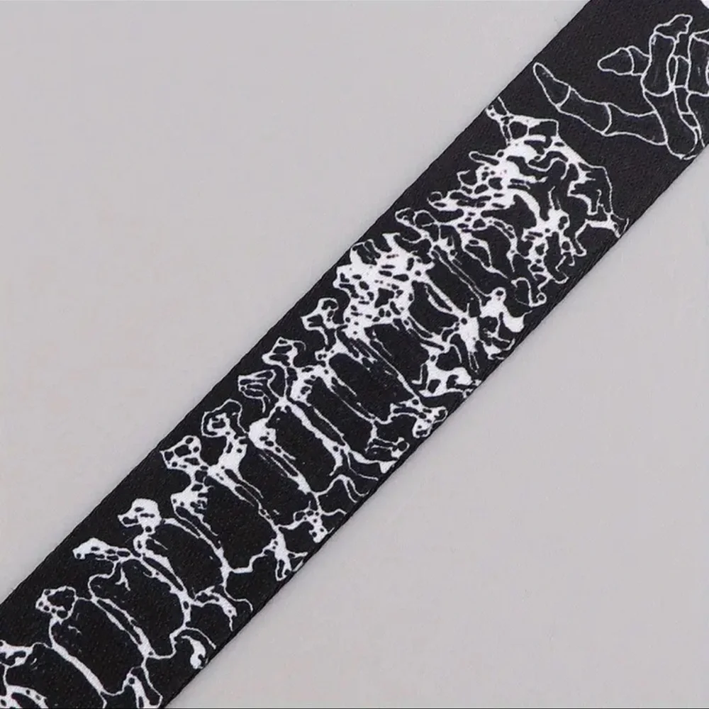 Black and White Skeleton Lanyard, NEW
